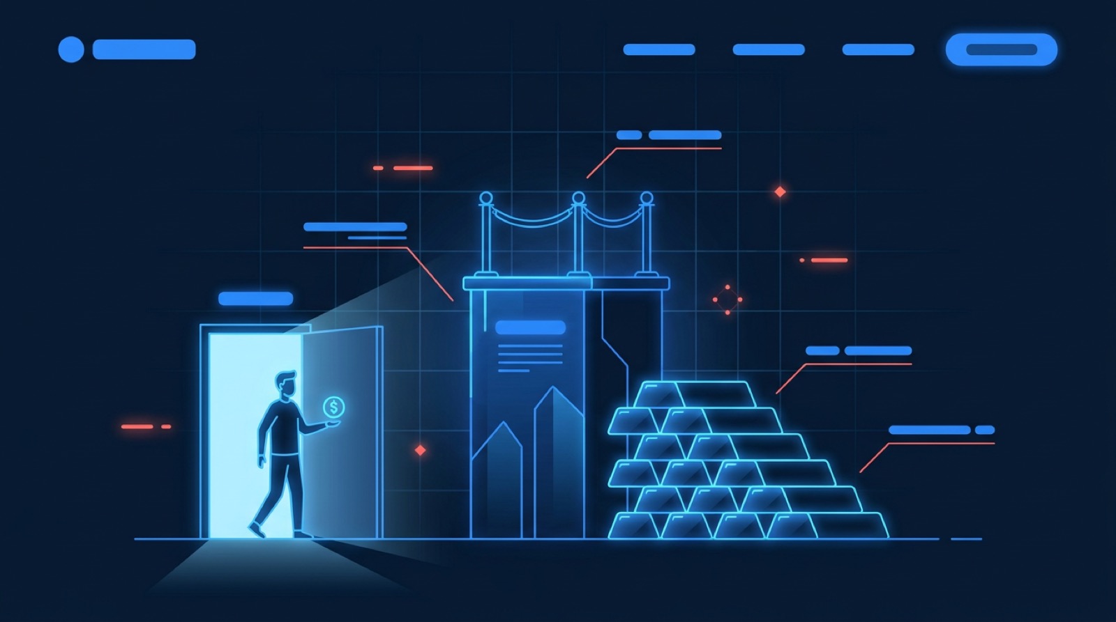 Abstract illustration comparing WebScraping.AI and Diffbot