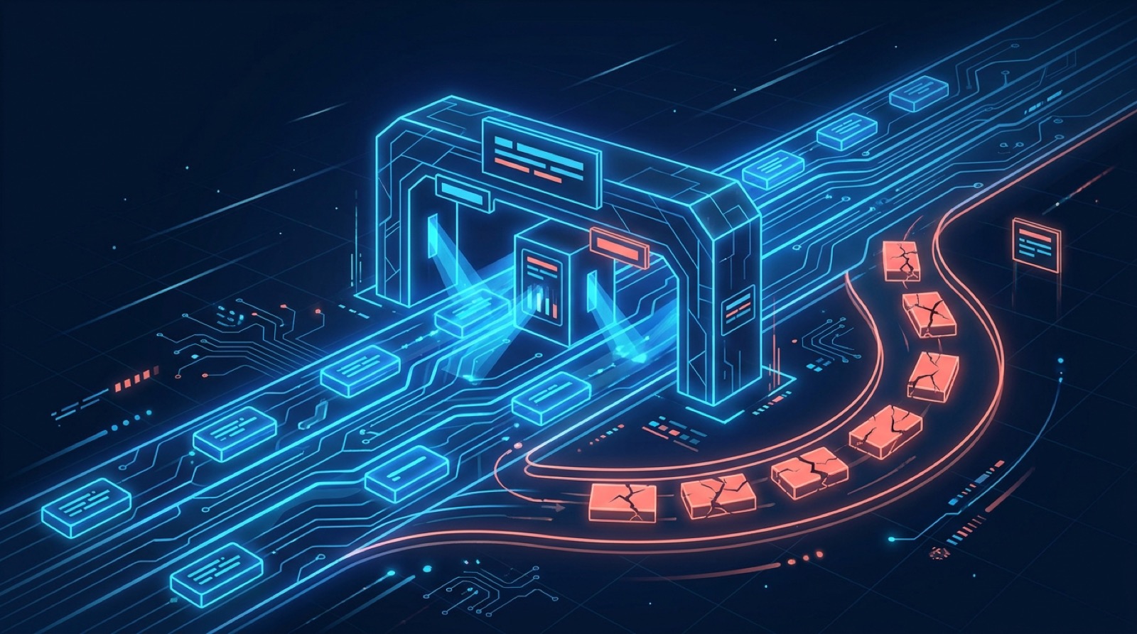 Abstract illustration comparing WebScraping.AI and Firecrawl