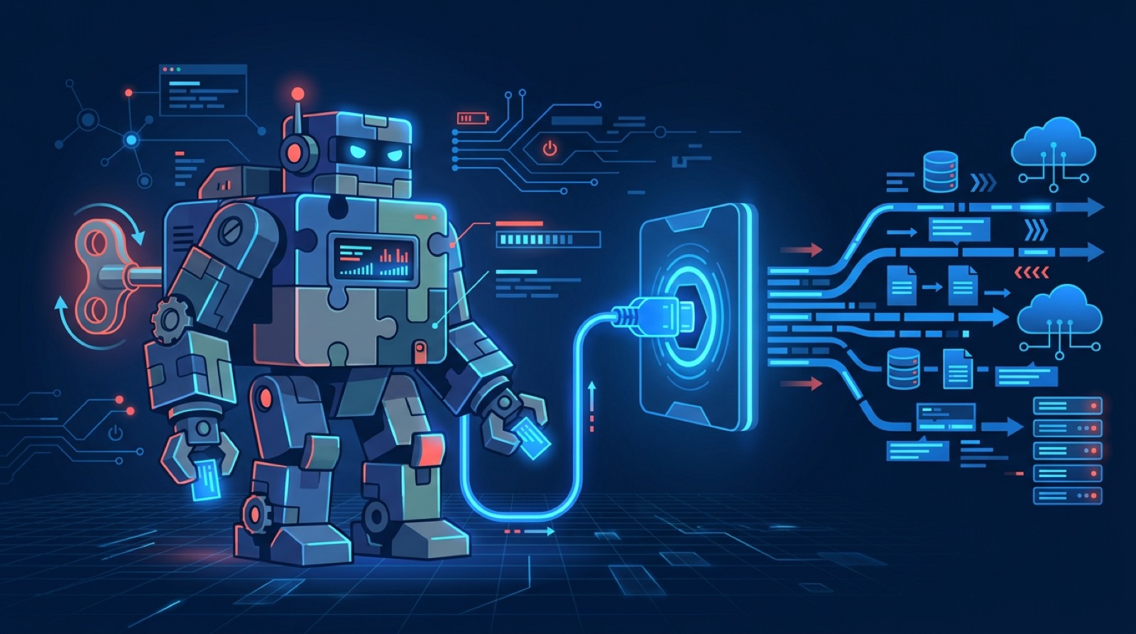 Abstract illustration comparing WebScraping.AI and Octoparse
