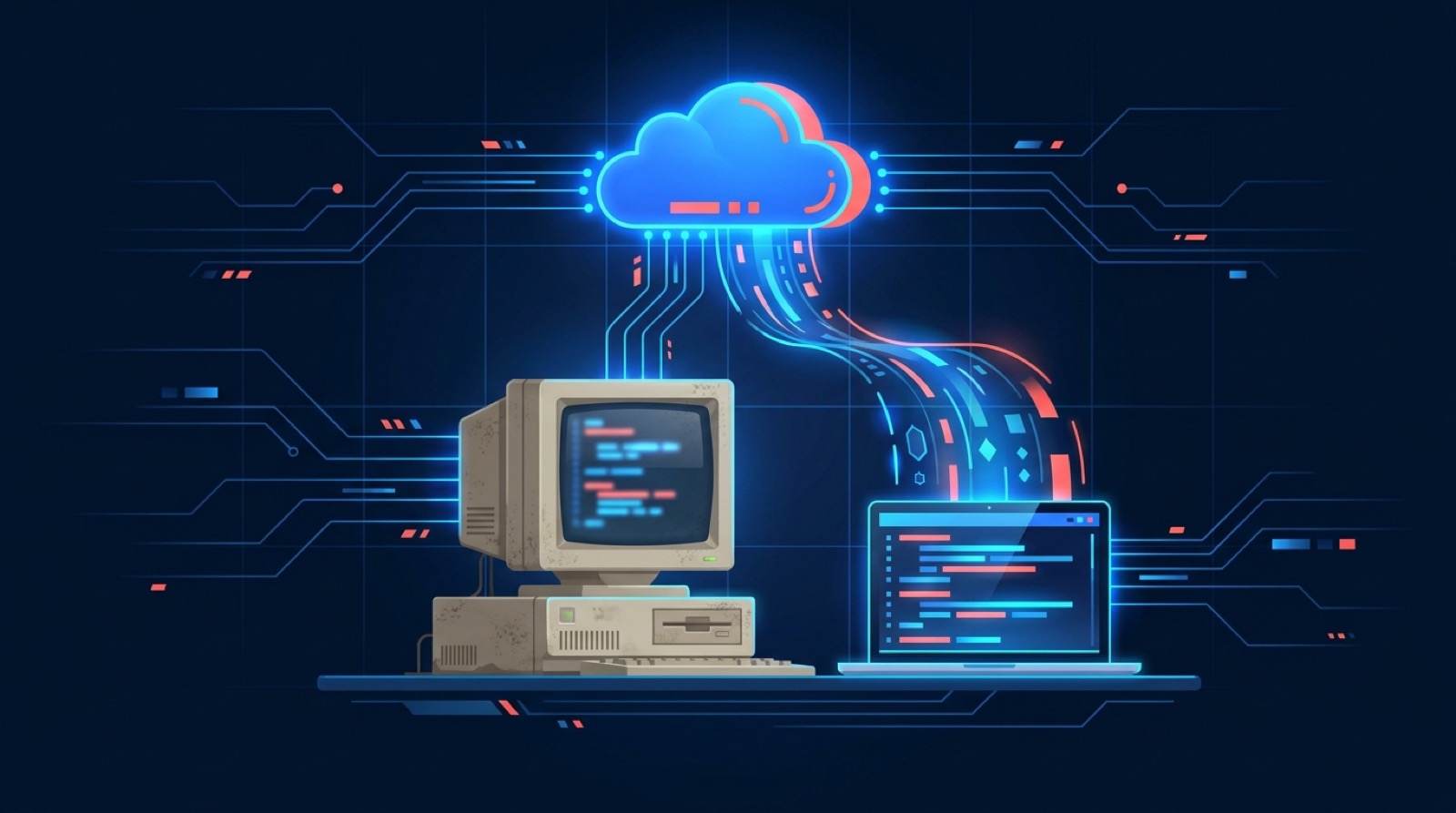 Abstract illustration comparing WebScraping.AI and ParseHub