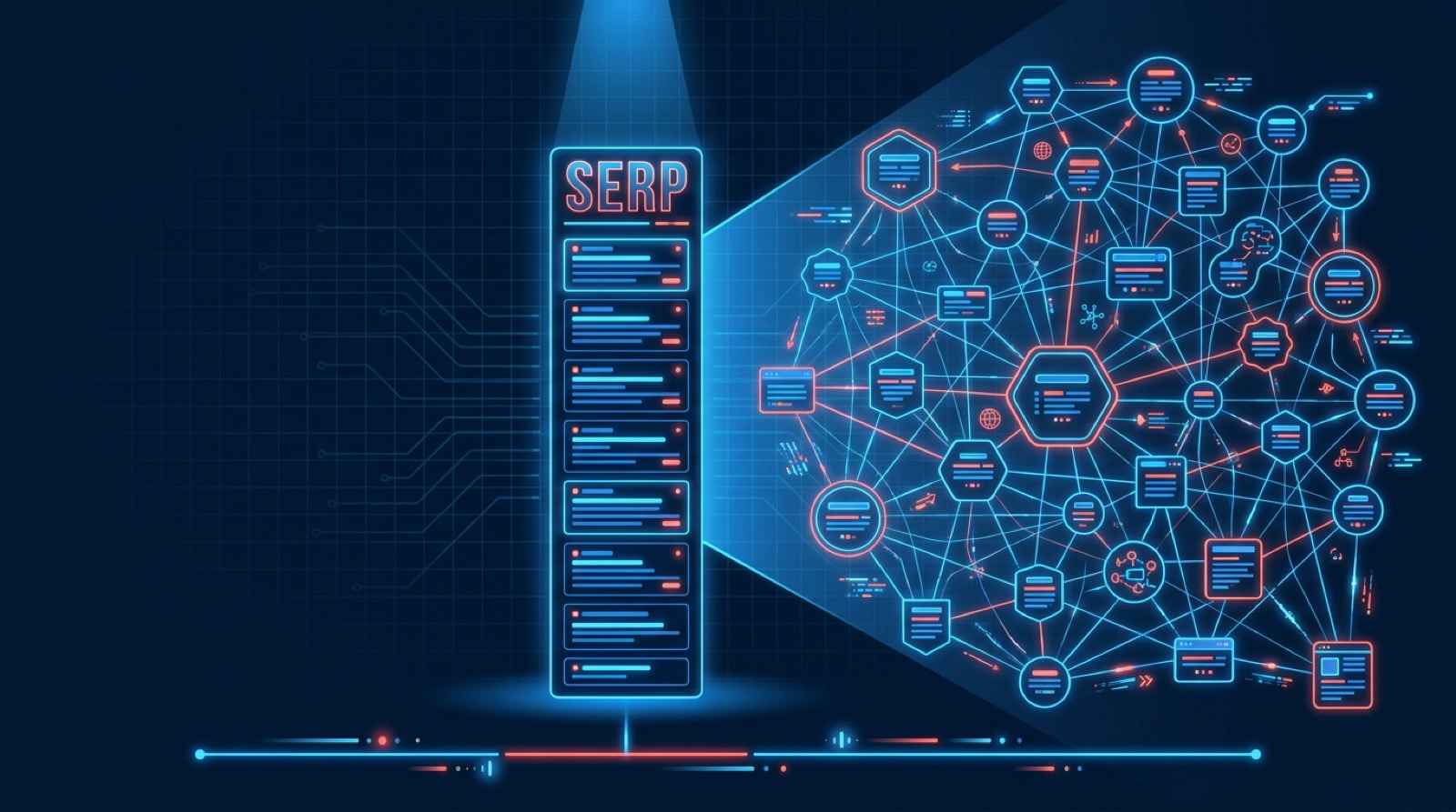 Abstract illustration comparing WebScraping.AI and SerpApi