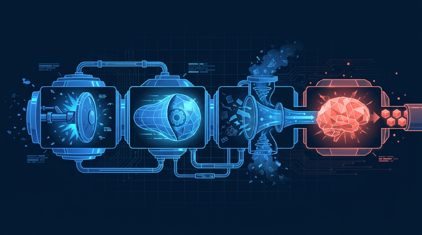 The four stages of AI web scraping: fetch, render, clean, and LLM extraction