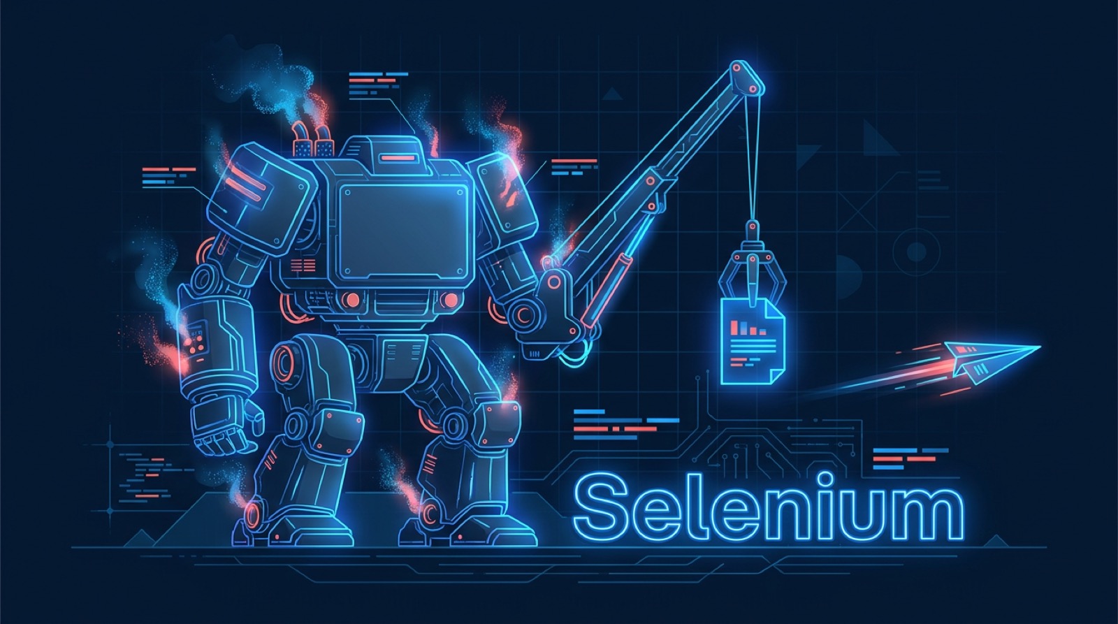 The cost of driving a full browser with Selenium versus a plain HTTP request