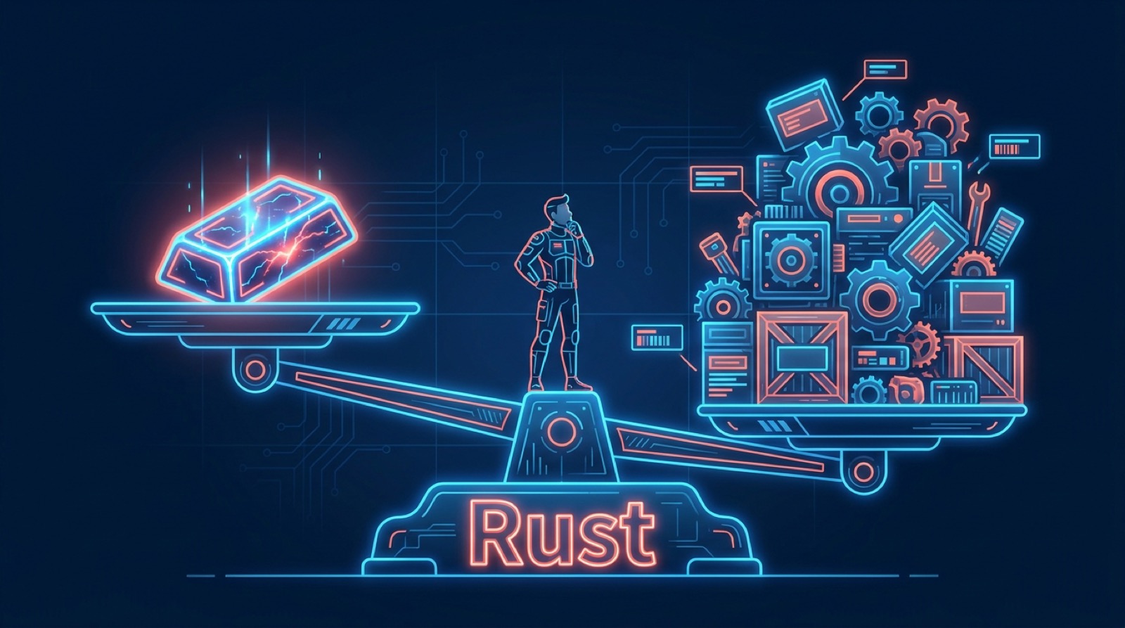 The trade-off between Rust's runtime efficiency and Python's larger scraping ecosystem