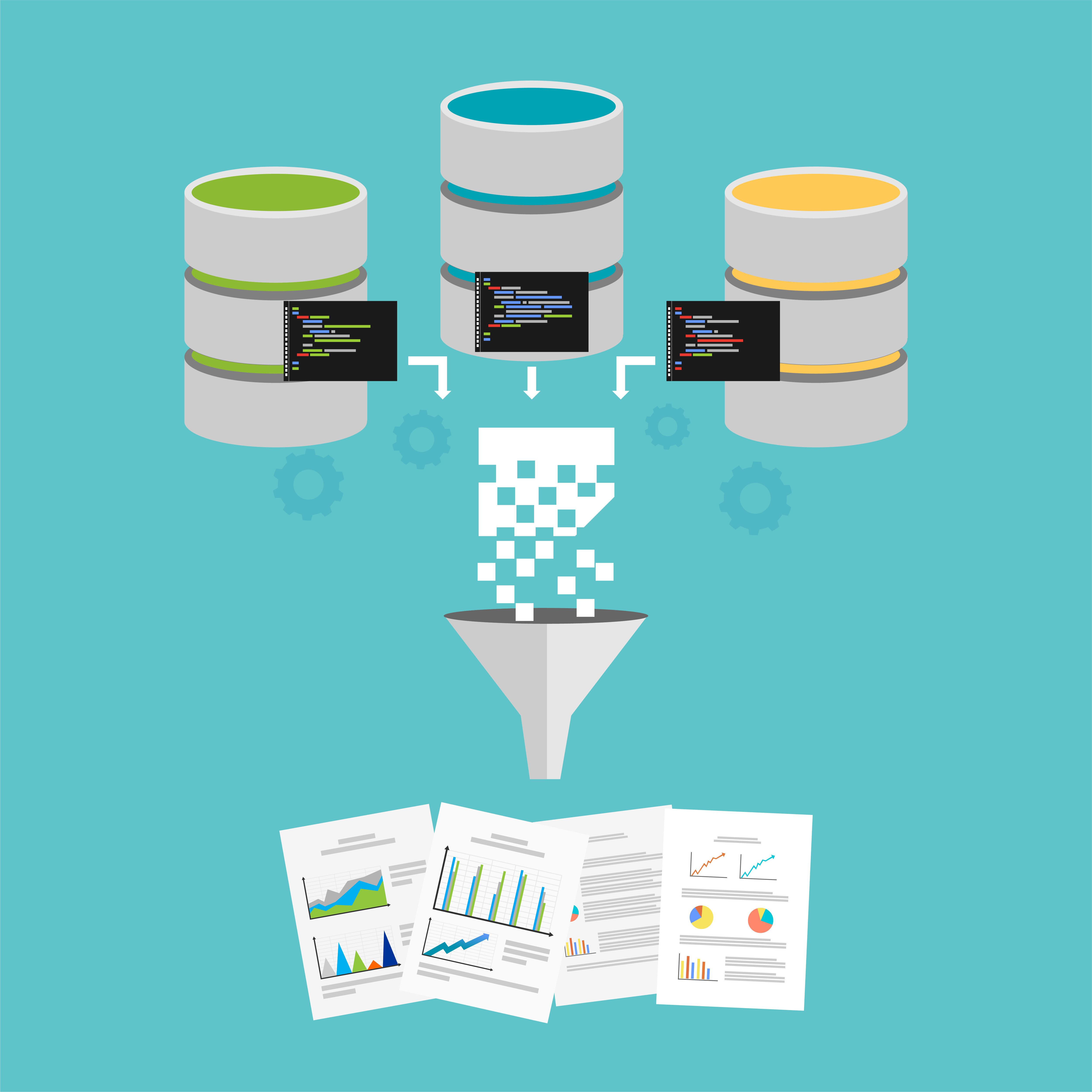 Data scraping concept illustration