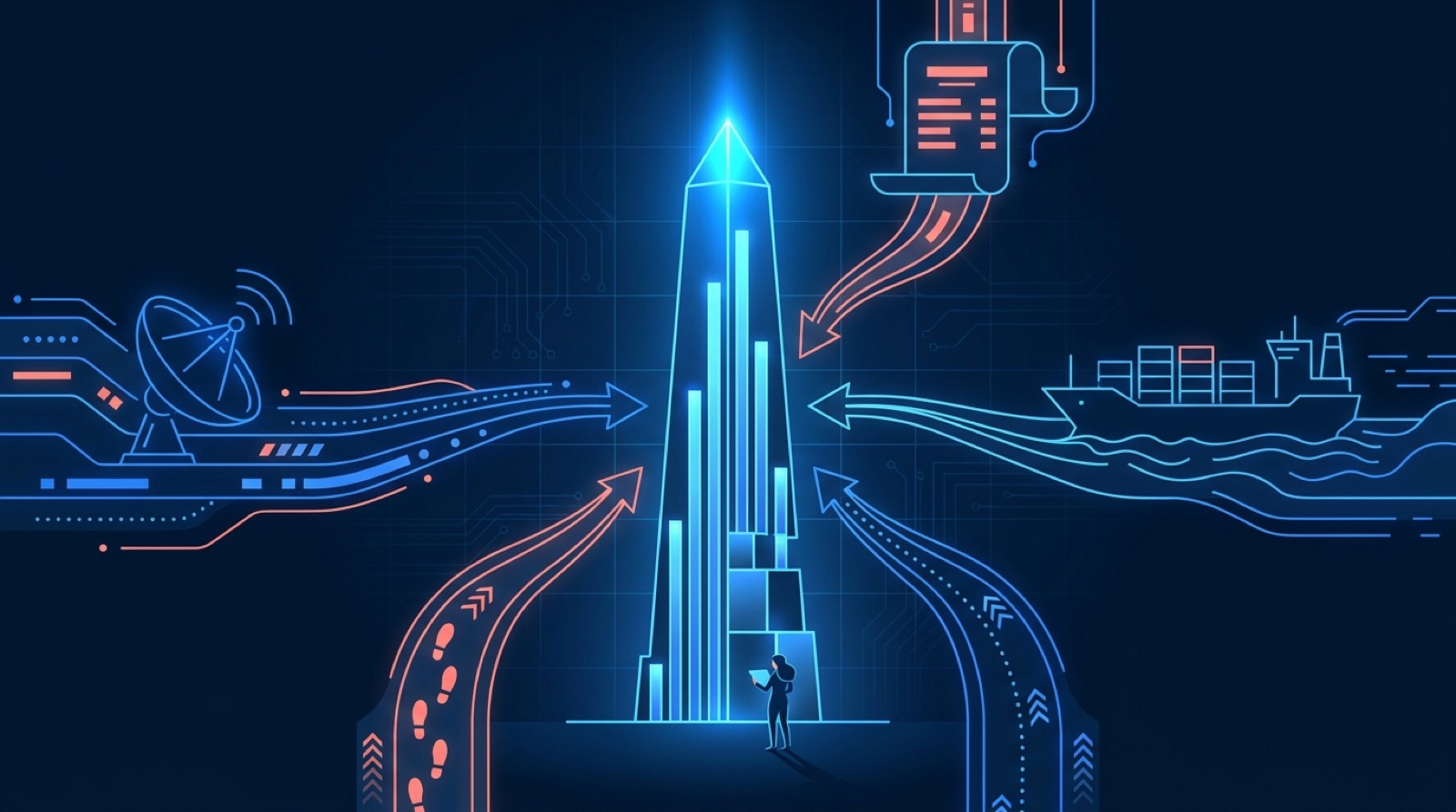Alternative data signals converging into an investment insight