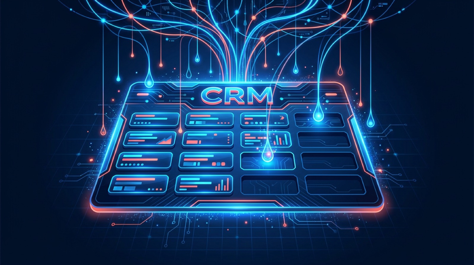 CRM contact card being enriched with web data